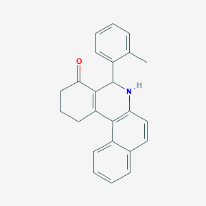 B1657336 5-(2-methylphenyl)-2,3,5,6-tetrahydro-1H-benzo[a]phenanthridin-4-one CAS No. 5629-65-2