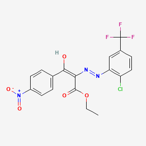 Ethyl (2Z)-2-[[2-chloro-5-(trifluoromethyl)phenyl]hydrazinylidene]-3-(4-nitrophenyl)-3-oxo-propanoate