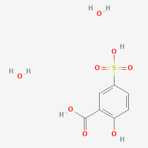 molecular formula C7H10O8S B165734 2-Hydroxy-5-sulfobenzoic acid dihydrate CAS No. 5965-83-3