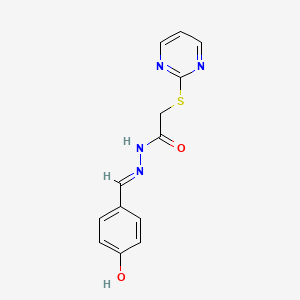 N'-[(4-oxocyclohexa-2,5-dien-1-ylidene)methyl]-2-pyrimidin-2-ylsulfanylacetohydrazide