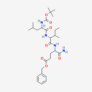 molecular formula C29H46N4O7 B1657344 Benzyl 5-amino-4-[[3-methyl-2-[[4-methyl-2-[(2-methylpropan-2-yl)oxycarbonylamino]pentanoyl]amino]pentanoyl]amino]-5-oxopentanoate CAS No. 5633-95-4