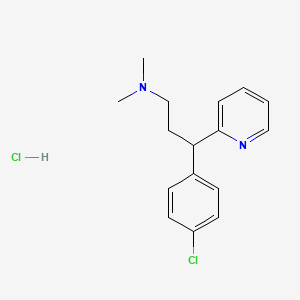 molecular formula C16H20Cl2N2 B1657346 Chlorpheniramine hydrochloride CAS No. 56343-98-7
