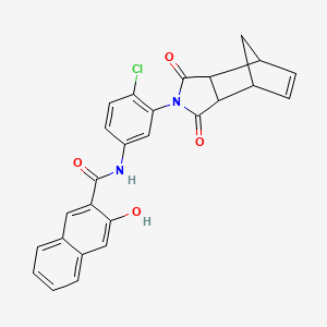 molecular formula C26H19ClN2O4 B1657348 N-[4-Chloro-3-(3,5-dioxo-4-azatricyclo[5.2.1.02,6]dec-8-en-4-yl)phenyl]-3-hydroxynaphthalene-2-carboxamide CAS No. 5635-14-3