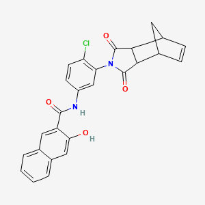 N-[4-Chloro-3-(3,5-dioxo-4-azatricyclo[5.2.1.02,6]dec-8-en-4-yl)phenyl]-3-hydroxynaphthalene-2-carboxamide