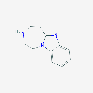 molecular formula C11H13N3 B165735 2,3,4,5-Tetrahydro-1H-benzo[4,5]imidazo[1,2-d][1,4]diazepine CAS No. 135875-10-4