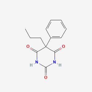 molecular formula C13H14N2O3 B1657365 Barbituric acid, 5-phenyl-5-propyl- CAS No. 56410-95-8