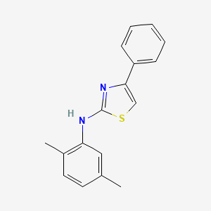 molecular formula C17H16N2S B1657366 N-(2,5-dimethylphenyl)-4-phenyl-1,3-thiazol-2-amine CAS No. 5642-88-6