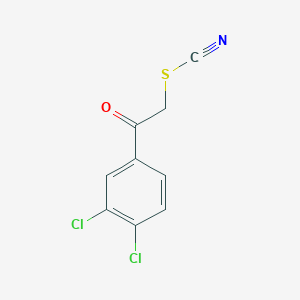 molecular formula C9H5Cl2NOS B1657367 Thiocyanic acid, 2-(3,4-dichlorophenyl)-2-oxoethyl ester CAS No. 56430-90-1