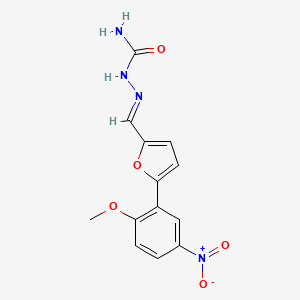 B1657379 [(E)-[5-(2-methoxy-5-nitrophenyl)furan-2-yl]methylideneamino]urea CAS No. 5650-89-5