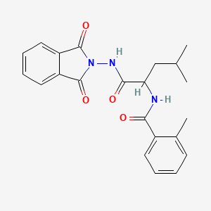 N-[1-[(1,3-dioxoisoindol-2-yl)amino]-4-methyl-1-oxopentan-2-yl]-2-methylbenzamide