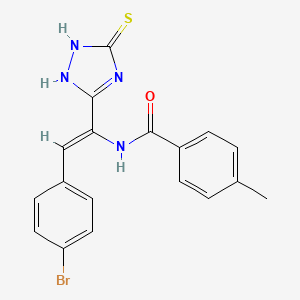 N-[2-(4-bromophenyl)-1-(5-mercapto-4H-1,2,4-triazol-3-yl)vinyl]-4-methylbenzamide