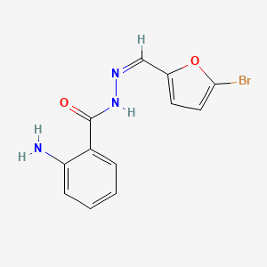 2-amino-N-[(Z)-(5-bromofuran-2-yl)methylideneamino]benzamide