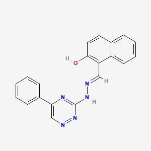 1-{(E)-[2-(5-phenyl-1,2,4-triazin-3-yl)hydrazinylidene]methyl}naphthalen-2-ol