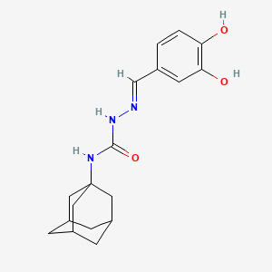 (2E)-2-(3,4-dihydroxybenzylidene)-N-(tricyclo[3.3.1.1~3,7~]dec-1-yl)hydrazinecarboxamide