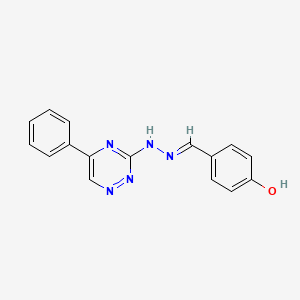 4-[[2-(5-Phenyl-1,2,4-triazin-3-yl)hydrazinyl]methylidene]cyclohexa-2,5-dien-1-one