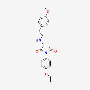 1-(4-Ethoxyphenyl)-3-[2-(4-methoxyphenyl)ethylamino]pyrrolidine-2,5-dione