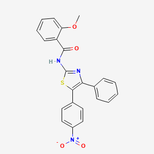2-methoxy-N-[5-(4-nitrophenyl)-4-phenyl-1,3-thiazol-2-yl]benzamide