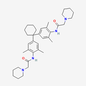 N-[4-[1-[3,5-dimethyl-4-[(2-piperidin-1-ylacetyl)amino]phenyl]cyclohexyl]-2,6-dimethylphenyl]-2-piperidin-1-ylacetamide