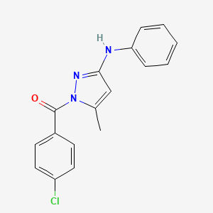 (3-Anilino-5-methylpyrazol-1-yl)-(4-chlorophenyl)methanone