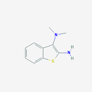 molecular formula C10H12N2S B165744 N3,N3-dimethylbenzo[b]thiophene-2,3-diamine CAS No. 125660-10-8
