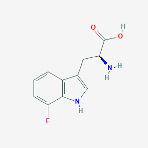 molecular formula C11H11FN2O2 B165746 (S)-2-Amino-3-(7-fluoro-1H-indol-3-yl)propanoic acid CAS No. 138514-97-3