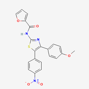 B1657465 N-[4-(4-methoxyphenyl)-5-(4-nitrophenyl)-1,3-thiazol-2-yl]furan-2-carboxamide CAS No. 5675-08-1