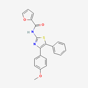 B1657472 N-[4-(4-methoxyphenyl)-5-phenyl-1,3-thiazol-2-yl]furan-2-carboxamide CAS No. 5676-43-7