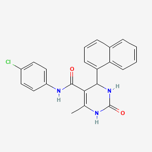 B1657478 N-(4-Chlorophenyl)-6-methyl-4-(naphthalen-1-yl)-2-oxo-1,2,3,4-tetrahydropyrimidine-5-carboxamide CAS No. 5678-10-4