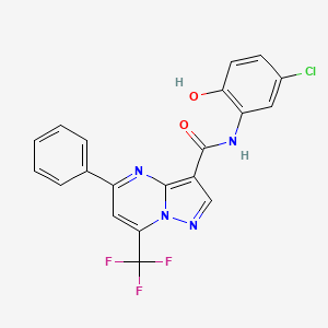 N-(5-chloro-2-hydroxyphenyl)-5-phenyl-7-(trifluoromethyl)pyrazolo[1,5-a]pyrimidine-3-carboxamide