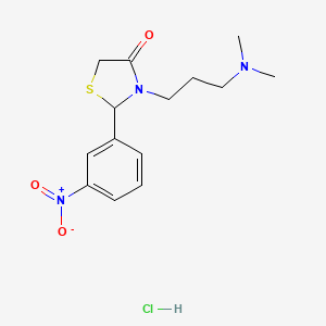 3-(3-Dimethylaminopropyl)-2-(3-nitrophenyl)thiazolidin-4-one hydrochloride