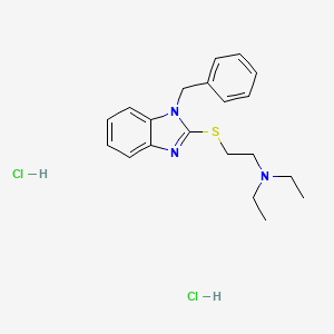 2-(1-Benzylbenzimidazol-2-yl)sulfanyl-N,N-diethylethanamine;dihydrochloride