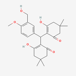 3-Hydroxy-2-[(2-hydroxy-4,4-dimethyl-6-oxocyclohexen-1-yl)-[3-(hydroxymethyl)-4-methoxyphenyl]methyl]-5,5-dimethylcyclohex-2-en-1-one