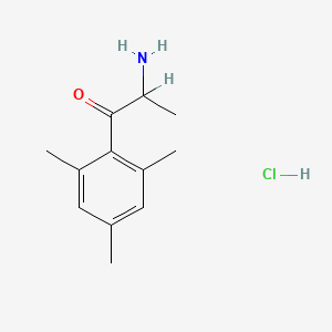 B1657507 2-Amino-1-(2,4,6-trimethylphenyl)propan-1-one;hydrochloride CAS No. 5686-53-3
