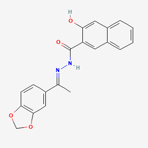N'-[1-(1,3-benzodioxol-5-yl)ethylidene]-3-hydroxy-2-naphthohydrazide