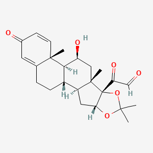 molecular formula C24H30O6 B1657552 Desonide glyoxal CAS No. 57171-18-3