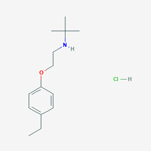 molecular formula C14H24ClNO B1657573 N-[2-(4-Ethylphenoxy)ethyl]-2-methylpropan-2-amine;hydrochloride CAS No. 5729-28-2
