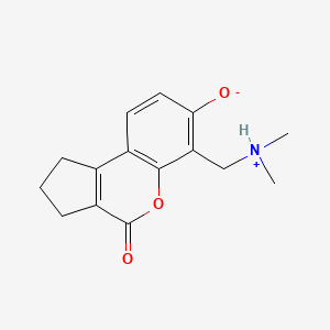 6-[(dimethylazaniumyl)methyl]-4-oxo-2,3-dihydro-1H-cyclopenta[c]chromen-7-olate