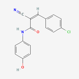 (Z)-3-(4-chlorophenyl)-2-cyano-N-(4-hydroxyphenyl)prop-2-enamide