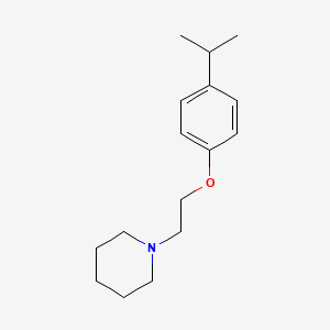 molecular formula C16H25NO B1657585 1-[2-(4-Propan-2-ylphenoxy)ethyl]piperidine CAS No. 5733-33-5
