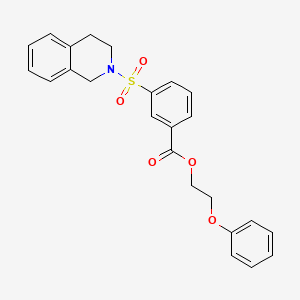 2-phenoxyethyl 3-(3,4-dihydro-1H-isoquinolin-2-ylsulfonyl)benzoate