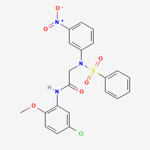 2-[N-(benzenesulfonyl)-3-nitroanilino]-N-(5-chloro-2-methoxyphenyl)acetamide