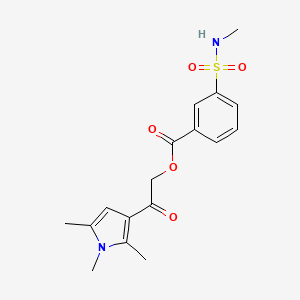 [2-Oxo-2-(1,2,5-trimethylpyrrol-3-yl)ethyl] 3-(methylsulfamoyl)benzoate