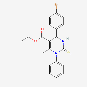 Ethyl 6-(4-bromophenyl)-4-methyl-3-phenyl-2-sulfanylidene-1,6-dihydropyrimidine-5-carboxylate