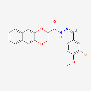 molecular formula C21H17BrN2O4 B1657637 N'-[(Z)-(3-bromo-4-methoxyphenyl)methylidene]-2,3-dihydronaphtho[2,3-b][1,4]dioxine-2-carbohydrazide CAS No. 5756-58-1
