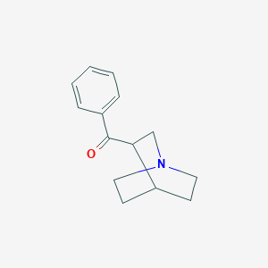 molecular formula C14H17NO B1657669 Methanone, 1-azabicyclo[2.2.2]oct-3-ylphenyl- CAS No. 57734-94-8