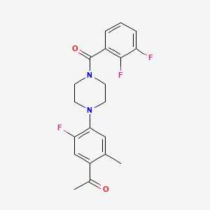 B1657692 1-{4-[4-(2,3-Difluorobenzoyl)piperazin-1-yl]-5-fluoro-2-methylphenyl}ethan-1-one CAS No. 5785-27-3