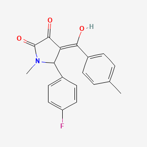 (4Z)-5-(4-fluorophenyl)-4-[hydroxy-(4-methylphenyl)methylidene]-1-methylpyrrolidine-2,3-dione