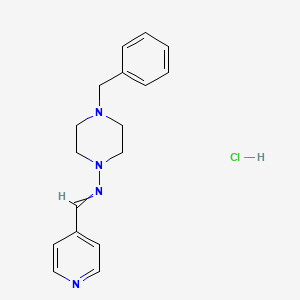N-(4-Benzylpiperazin-1-yl)-1-pyridin-4-ylmethanimine;hydrochloride