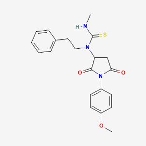 N-[1-(4-Methoxyphenyl)-2,5-dioxopyrrolidin-3-yl]-N'-methyl-N-(2-phenylethyl)thiourea