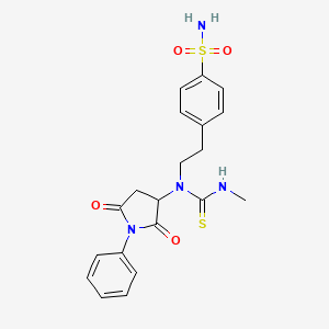 1-(2,5-Dioxo-1-phenylpyrrolidin-3-yl)-3-methyl-1-[2-(4-sulfamoylphenyl)ethyl]thiourea